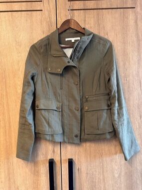 Veronica Beard Olive Green Womens Utility Jacket Size 4